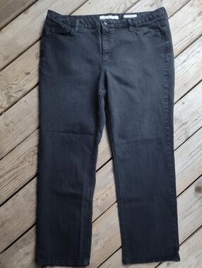 Jones New York Straight Leg Jeans With Bleached AREA ON BACK OF HEM 20W